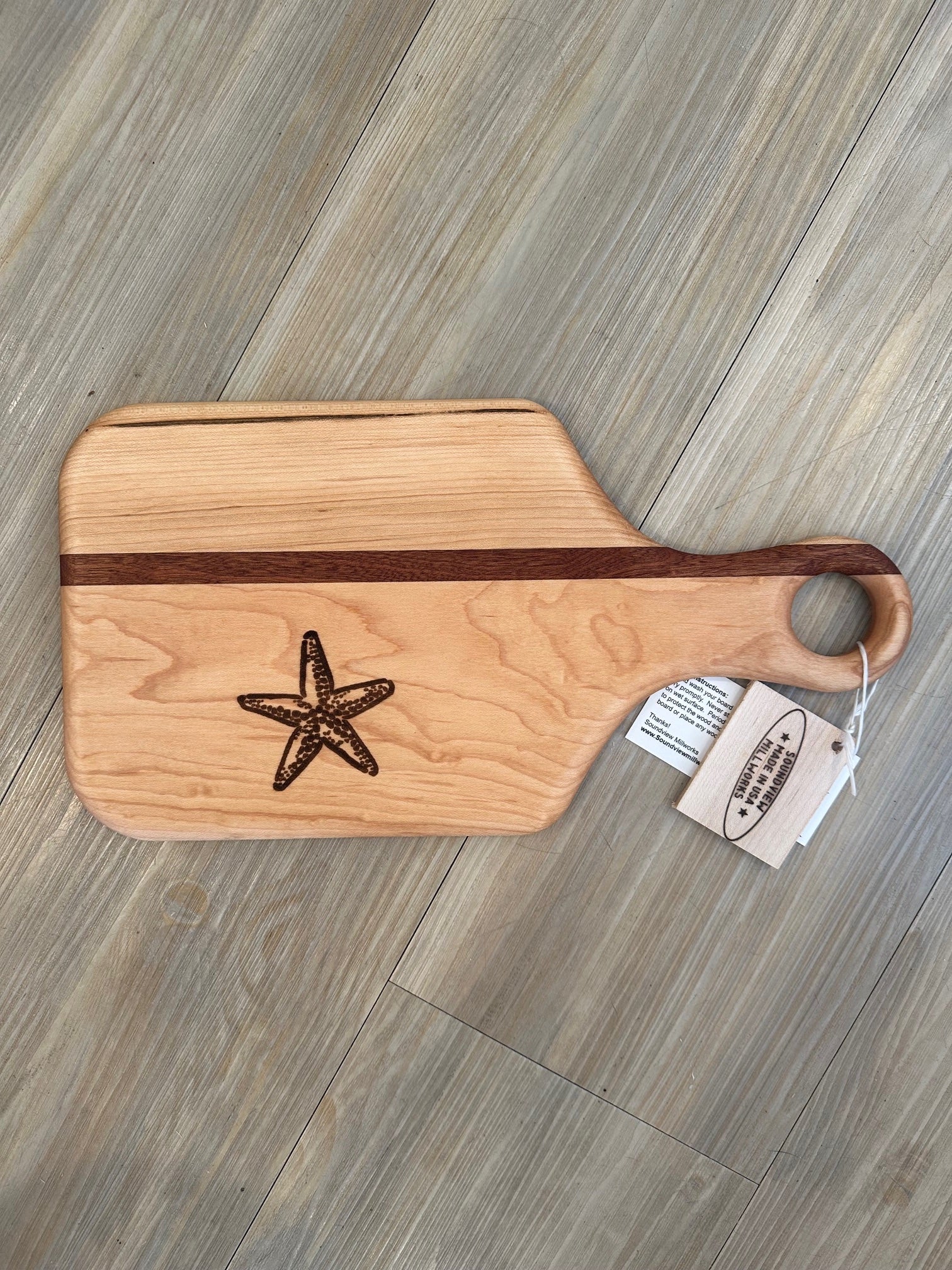 Small Handled Cheese Board- Starfish