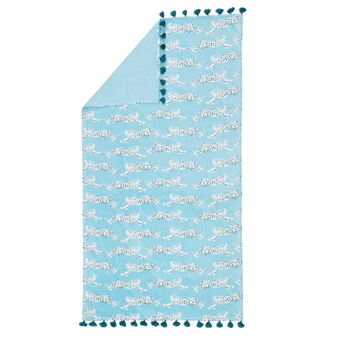 Leaping Leopard Beach Towel- Surf