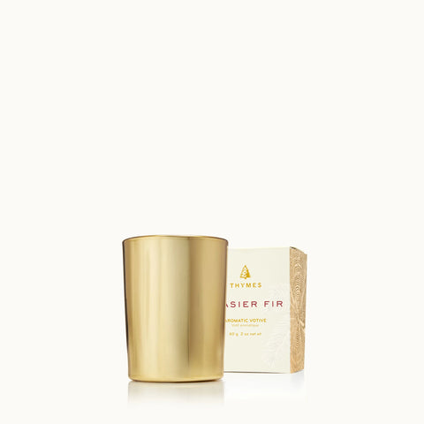 Frasier Fir Gilded Gold Votive Candle