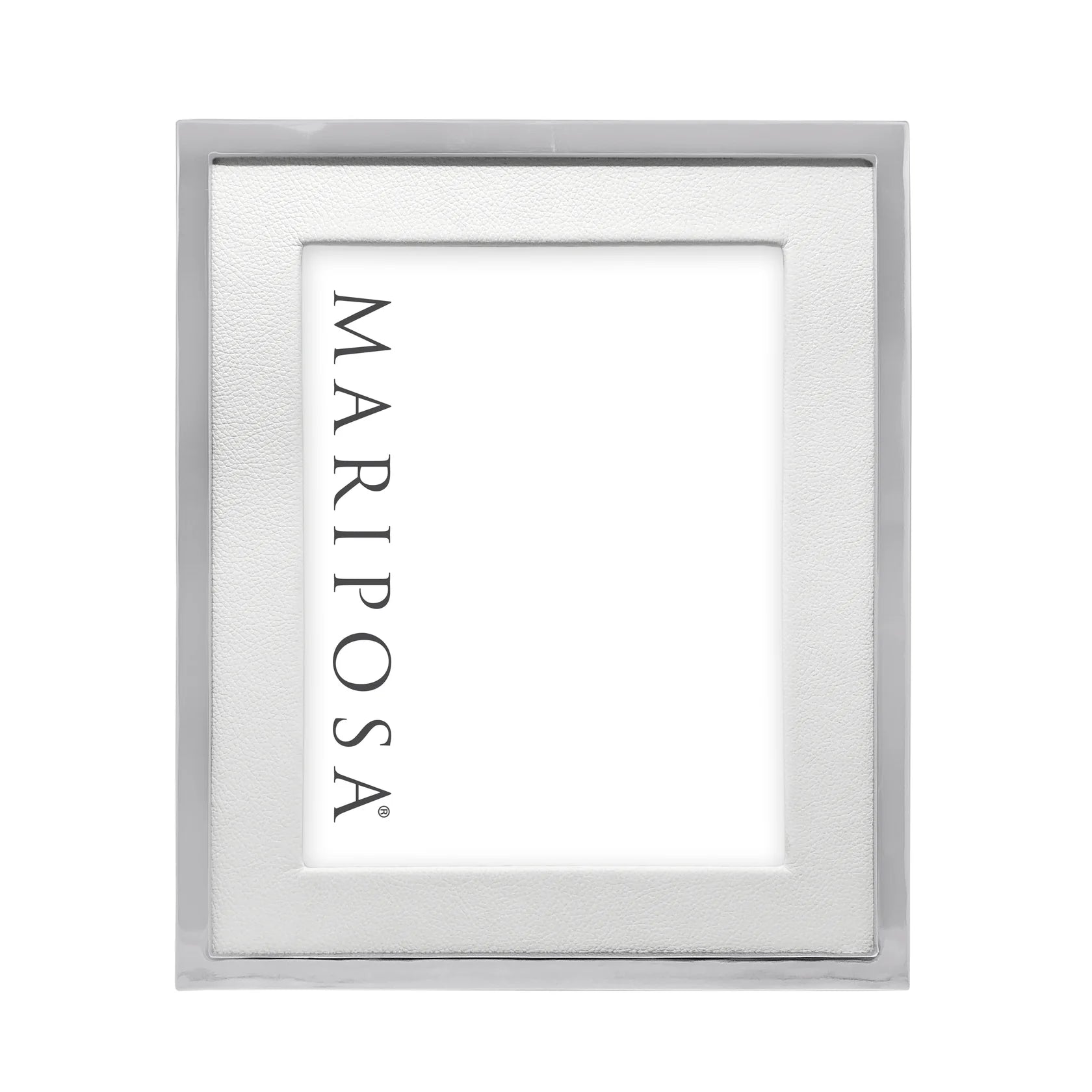 White Leather Frame- 8x10