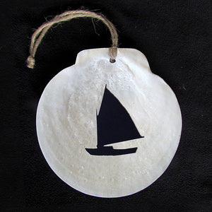 Shell Ornament Sailboat