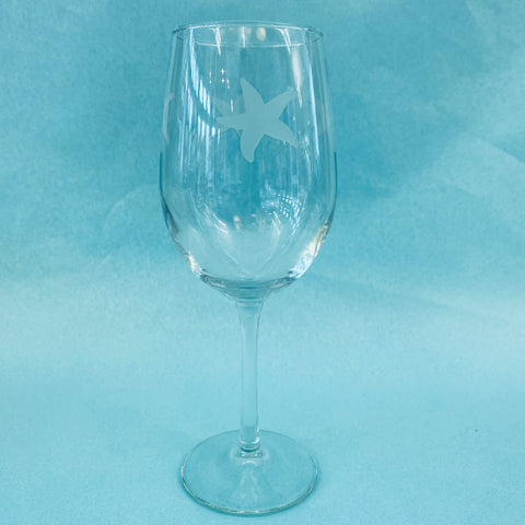 Custom Starfish White Wine Glass