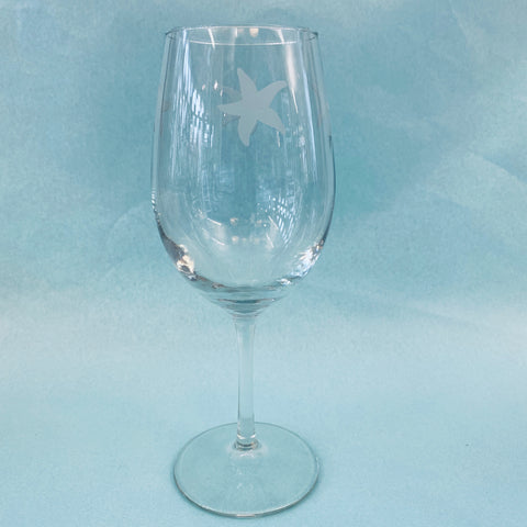 Custom Starfish Large Wine Glass