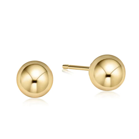 10mm Classic Gold Ball Stud Earring