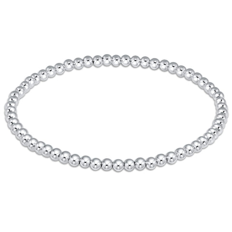 3mm Classic Sterling Bead Bracelet