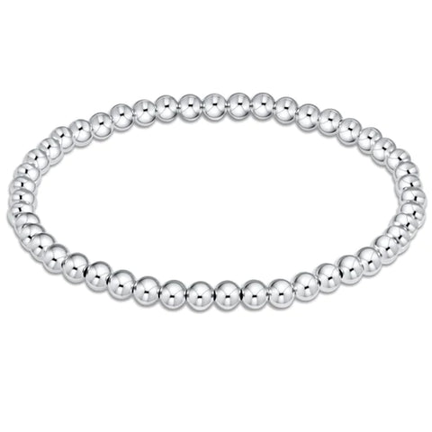 4mm Classic Sterling Bead Bracelet