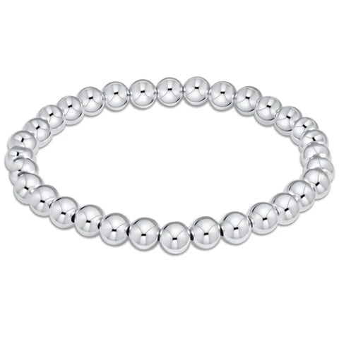 6mm Classic Sterling Bead Bracelet