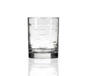 School of Fish Double Old Fashioned Glass