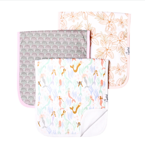 Coral - Set of 3 Burp Cloths