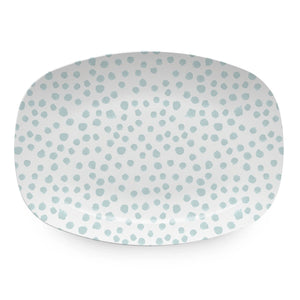 Teal Dotty Platter