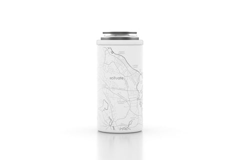 Map of Scituate Tall Can Cooler White-16oz