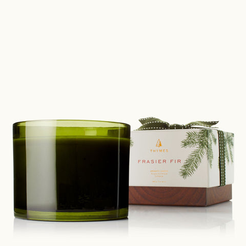 Frasier Fir 3-Wick Green Glass Candle